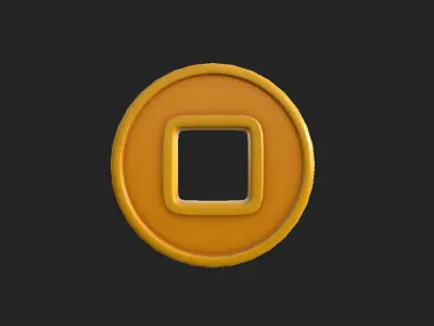 Chinese Coin 3D model