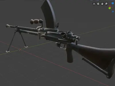 weapon type99 Low-poly 3D model