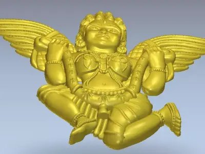 GANDHARVA BABY ANGEL 3D WITH WINGS 3D print model