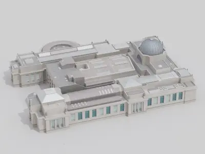 National Museum Cardiff Low-poly 3D model