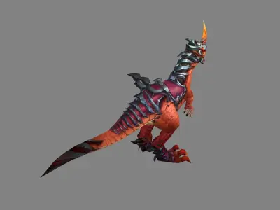 Velociraptor mount Low-poly 3D model