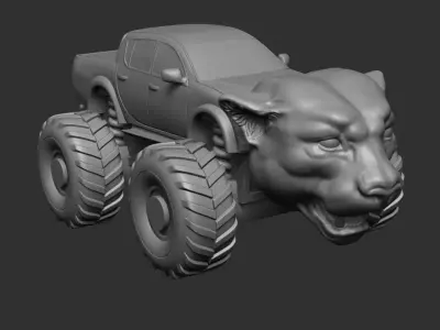 Panther Monster Truck Mitsubishi L200 3D print model