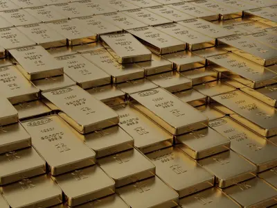 Gold bars 1000gr 3D model