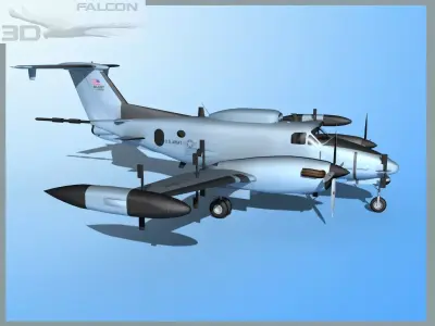 RC-12P Guardrail 1 US Army 3D model