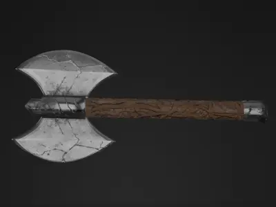 Double axe root 3D model