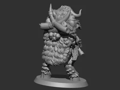 Bull Warrior with Axe 3D print model
