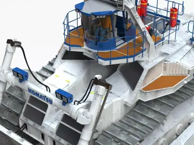 Komatsu Crawler Dozers D675E 3D model