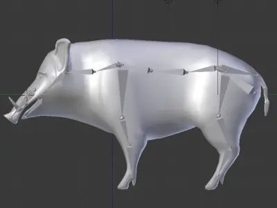 Wild Boar - Low Poly Game Ready Low-poly 3D model