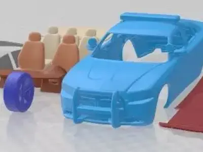 Dodge Charger Police 2011 Printable Car 3D print model