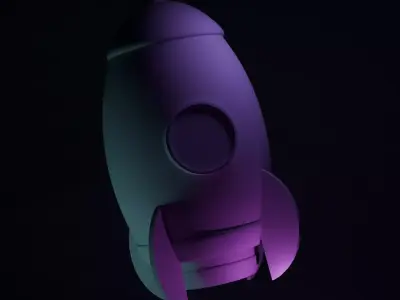 rocket modeling for animation 3D model