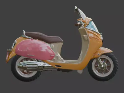 Futuristic Mini Scooter 3D Model Low-poly 3D model purchase