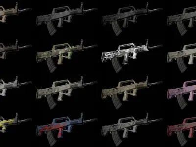 Rifle QBZ-95-1 Low-poly 3D model