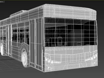 lowpoly bus 3D model