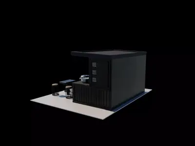 Container cafe 3D model