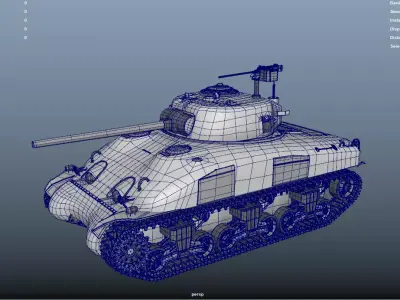 Military Tank Free low-poly 3D model
