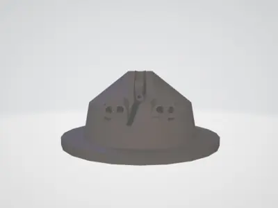ITALIAN NAVAL GUN WW2 Low-poly 3D model
