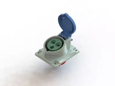 Tomada de Embutir Scame 413 1663 Socket Electrical Outlet 3D model