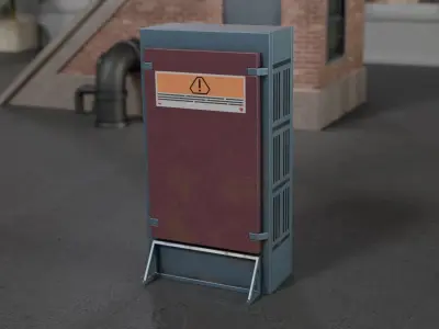 Air Conditioner Unit and Refrigeration Machine Game Ready Low-poly 3D model shop