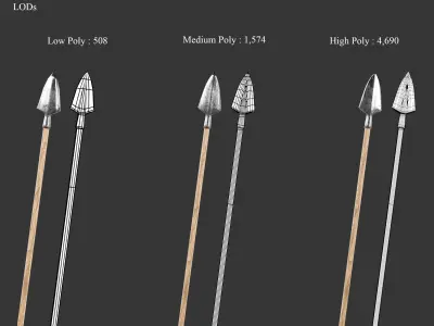 Medieval Collection Knightly Essential Weapons 3D Model Pack