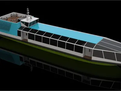 tour boat  3D model