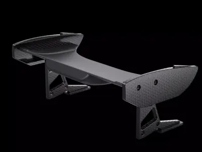 Spoiler mini pack stl tuning carbonfiber industrial  3D model