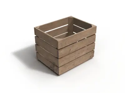 Wooden Crate 3D 3D model 3