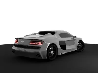 AudiR8 audi sports car Free low-poly 3D model