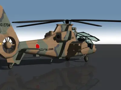 Japan Ground Self-Defense Force OH-1 Reconnaissance heli NINJA 3D model