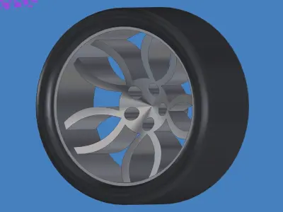 Random wheel  Free 3D model