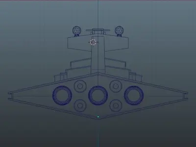 Low poly Imperial Star Destroyer 3D print model