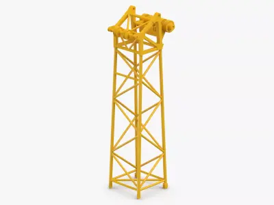 Crane L Head Section 10m Yellow 3D model