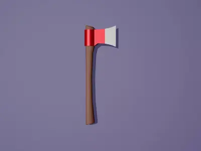 Axe low-poly Free low-poly 3D model