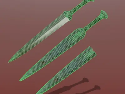Warlock Dagger Low-poly 3D model
