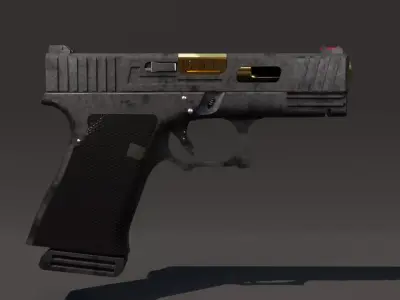 Glock Realistic 3D Free low-poly 3D model
