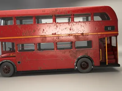Aged Routemaster Classic London Bus  purchase 3D model