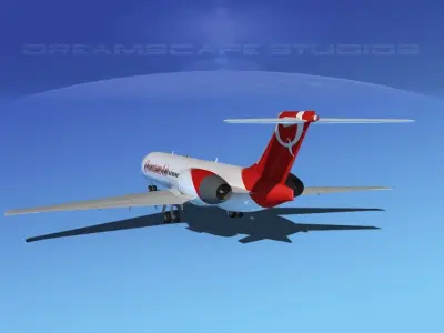 Boeing 717-200 Quantum Air 3D model