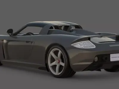 2004 Porsche Carrera GT 3D Model  Analog Supercar Perfection 3D model