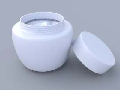 Cream Jar 01 3D model