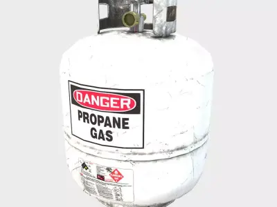 Propane Tank Low-poly 3D model shop