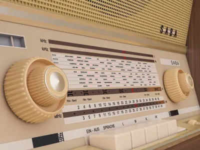 Saba Villingen - Old Antique Vintage Radio 3D Model  3D model