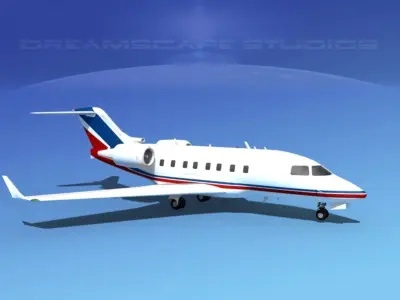 Bombardier Challenger CL-605 V02 3D model