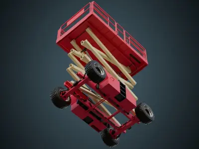 Scissor Lift 2 Basic Low-poly 3D model