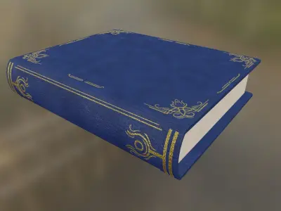 Ornate Fantasy Book Low Poly PBR Low-poly 3D model