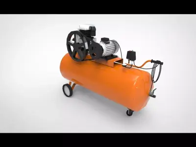 Air compressor type C 3D model