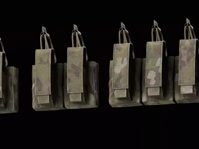 Condor M4 Kangaroo Mag Pouch Gen 2 3V Low-poly 3D model