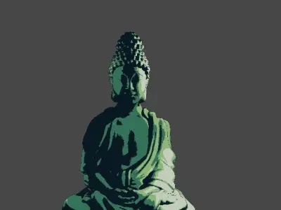 buda pxiel art 3D model
