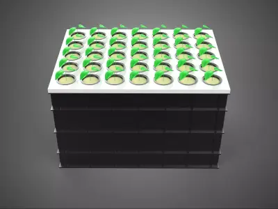 VERTICAL FARMING MODULE AEROPONIC HYDROPONIC PLANT TRAY GARDEN 3D model