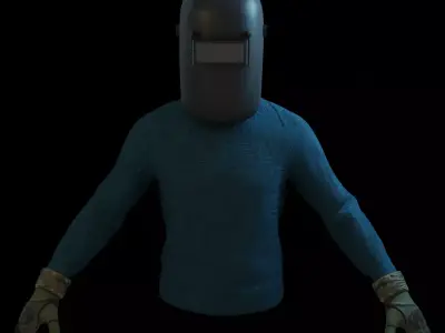 Welder Low-poly 3D model