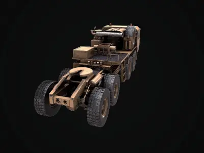 Oshkosh Tractor Low-poly 3D model