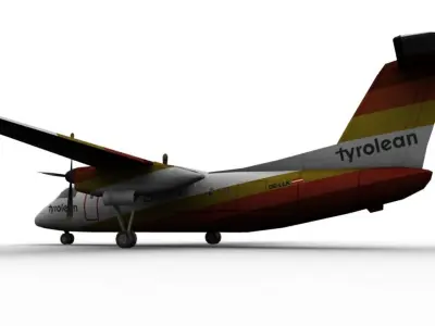 Havilland dhc-8 Low-poly 3D model